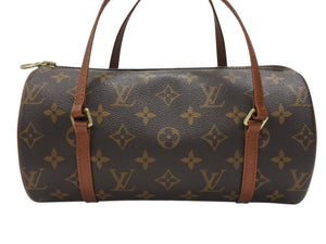LOUIS VUITTON ルイヴィトン パピヨン26 ハンドバッグ M51386 モノグラム PVC レザー ブラウン ゴールド金具 美品 中古 4b006754