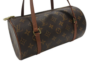 LOUIS VUITTON ルイヴィトン パピヨン26 ハンドバッグ M51386 モノグラム PVC レザー ブラウン ゴールド金具 美品 中古 4b006754
