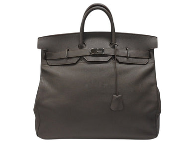 極美品 HERMES エルメス ハンドバッグ オータクロア50 グレー系 トリヨンクレマンス シルバー金具 □O刻印 中古 4b006755