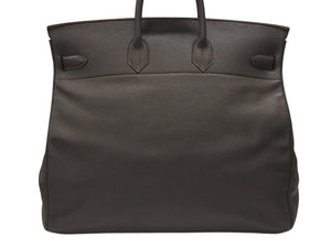 極美品 HERMES エルメス ハンドバッグ オータクロア50 グレー系 トリヨンクレマンス シルバー金具 □O刻印 中古 4b006755