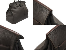 Load image into Gallery viewer, 極美品 HERMES エルメス ハンドバッグ オータクロア50 グレー系 トリヨンクレマンス シルバー金具 □O刻印 中古 4b006755