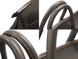 極美品 HERMES エルメス ハンドバッグ オータクロア50 グレー系 トリヨンクレマンス シルバー金具 □O刻印 中古 4b006755