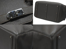 Load image into Gallery viewer, 極美品 HERMES エルメス ハンドバッグ オータクロア50 グレー系 トリヨンクレマンス シルバー金具 □O刻印 中古 4b006755