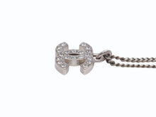 Load image into Gallery viewer, 極美品 CHANEL シャネル ココマーク ネックレス C12V刻印 6.0g メタル ラインストーン シルバー 中古 4b006757