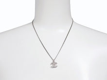 Load image into Gallery viewer, 極美品 CHANEL シャネル ココマーク ネックレス C12V刻印 6.0g メタル ラインストーン シルバー 中古 4b006757