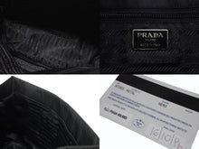Load image into Gallery viewer, PRADA プラダ ハンドバッグ トライアングルロゴ B7003 メタルハンドル テスート ブラック 美品 中古 4b006760