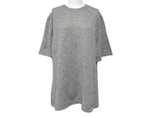 Load image into Gallery viewer, PRADA プラダ 19AW 半袖ニットTシャツ トップス P24U0R サイズ40 トライアングルパッチ グレー カシミヤ 美品 中古 4b006762