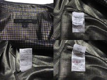 Load image into Gallery viewer, MARC JACOBS マークジェイコブス 13FW メタリックチェックパジャマシャツ W21316630 千鳥格子 シルク サイズ4 美品 中古 4b006764