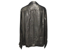Load image into Gallery viewer, MARC JACOBS マークジェイコブス 13FW メタリックチェックパジャマシャツ W21316630 千鳥格子 シルク サイズ4 美品 中古 4b006764