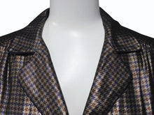 Load image into Gallery viewer, MARC JACOBS マークジェイコブス 13FW メタリックチェックパジャマシャツ W21316630 千鳥格子 シルク サイズ4 美品 中古 4b006764