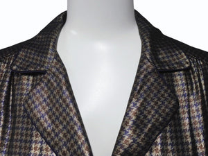 MARC JACOBS マークジェイコブス 13FW メタリックチェックパジャマシャツ W21316630 千鳥格子 シルク サイズ4 美品 中古 4b006764