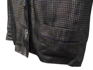 MARC JACOBS マークジェイコブス 13FW メタリックチェックパジャマシャツ W21316630 千鳥格子 シルク サイズ4 美品 中古 4b006764