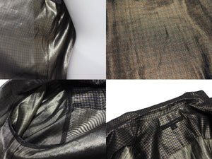 MARC JACOBS マークジェイコブス 13FW メタリックチェックパジャマシャツ W21316630 千鳥格子 シルク サイズ4 美品 中古 4b006764