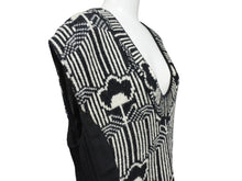Load image into Gallery viewer, PRADA プラダ ニット ロングワンピース P3F95 サンプル品 ジョーゼット ジャガード ホワイト ブラック 美品 中古 4b006765