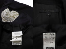 Load image into Gallery viewer, 極美品 MARC JACOBS マークジェイコブス ダブルテーラードジャケット AS0204 サイズ2 ストライプ ウール ブラック ショート丈 中古 4b006766