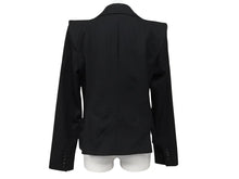 Load image into Gallery viewer, 極美品 MARC JACOBS マークジェイコブス ダブルテーラードジャケット AS0204 サイズ2 ストライプ ウール ブラック ショート丈 中古 4b006766