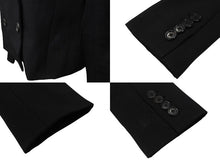 Load image into Gallery viewer, 極美品 MARC JACOBS マークジェイコブス ダブルテーラードジャケット AS0204 サイズ2 ストライプ ウール ブラック ショート丈 中古 4b006766