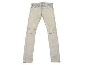 RRL ダブルアールエル デニムパンツ RRL Skinny Fit Japan Woven Selvedge Denim フェード グレー 27 21599 美品 中古 4b006775