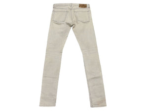RRL ダブルアールエル デニムパンツ RRL Skinny Fit Japan Woven Selvedge Denim フェード グレー 27 21599 美品 中古 4b006775
