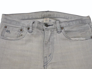 RRL ダブルアールエル デニムパンツ RRL Skinny Fit Japan Woven Selvedge Denim フェード グレー 27 21599 美品 中古 4b006775