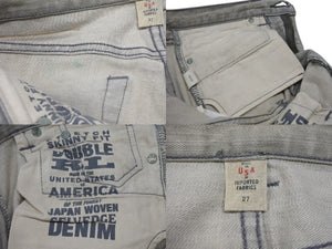 RRL ダブルアールエル デニムパンツ RRL Skinny Fit Japan Woven Selvedge Denim フェード グレー 27 21599 美品 中古 4b006775