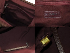 極美品 CHANEL シャネル エンブロイダリー グラフィティ がま口 ハンドバッグ カーキ A92791 アンティークシルバー金具 中古 4b006808
