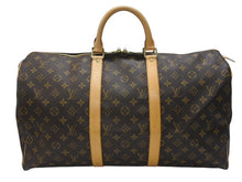 Load image into Gallery viewer, 極美品 LOUIS VUITTON ルイヴィトン キーポル50 ボストンバッグ M41426 モノグラムキャンバス ブラウン ゴールド金具 中古 4b006810