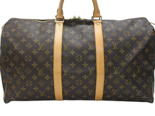 Load image into Gallery viewer, 極美品 LOUIS VUITTON ルイヴィトン キーポル50 ボストンバッグ M41426 モノグラムキャンバス ブラウン ゴールド金具 中古 4b006810