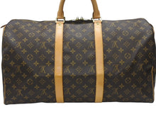 Load image into Gallery viewer, 極美品 LOUIS VUITTON ルイヴィトン キーポル50 ボストンバッグ M41426 モノグラムキャンバス ブラウン ゴールド金具 中古 4b006810