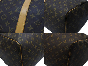 極美品 LOUIS VUITTON ルイヴィトン キーポル50 ボストンバッグ M41426 モノグラムキャンバス ブラウン ゴールド金具 中古 4b006810