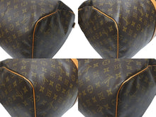 Load image into Gallery viewer, LOUIS VUITTON ルイヴィトン キーポル55 ボストンバッグ M41424 モノグラム PVC ヌメ革 ブラウン 美品 中古 4b006812