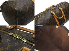 Load image into Gallery viewer, LOUIS VUITTON ルイヴィトン キーポル55 ボストンバッグ M41424 モノグラム PVC ヌメ革 ブラウン 美品 中古 4b006813