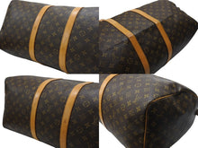 Load image into Gallery viewer, LOUIS VUITTON ルイヴィトン キーポル55 ボストンバッグ M41424 モノグラム PVC ヌメ革 ブラウン 美品 中古 4b006813