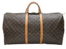 Load image into Gallery viewer, 極美品 LOUIS VUITTON ルイヴィトン キーポル60 ボストンバッグ M41422 モノグラム PVC レザー ブラウン 中古 4b006814