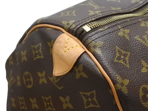 極美品 LOUIS VUITTON ルイヴィトン キーポル60 ボストンバッグ M41422 モノグラム PVC レザー ブラウン 中古 4b006814