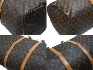 極美品 LOUIS VUITTON ルイヴィトン キーポル60 ボストンバッグ M41422 モノグラム PVC レザー ブラウン 中古 4b006814