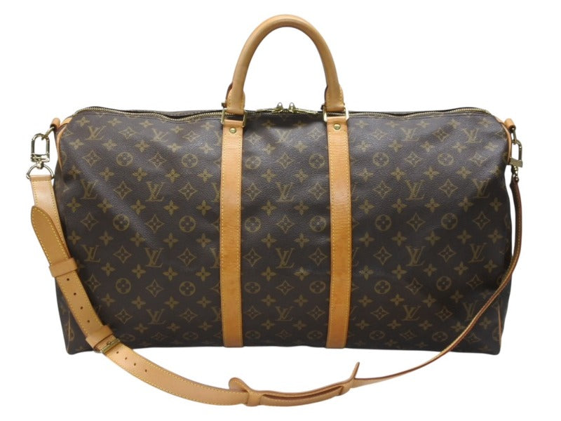 LOUIS VUITTON ルイヴィトン キーポル バンドリエール55 ボストンバッグ M41414 モノグラム ブラウン 美品 中古 4b006815