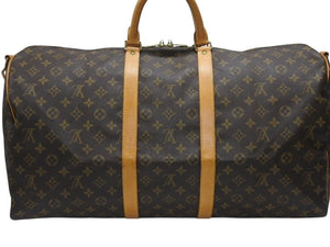 LOUIS VUITTON ルイヴィトン キーポル バンドリエール55 ボストンバッグ M41414 モノグラム ブラウン 美品 中古 4b006815