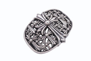 極美品 CHROME HEARTS クロムハーツ BUCKL CEMETERY ベルト セメタリークロス バックル シルバー925 246g 中古 4b006820