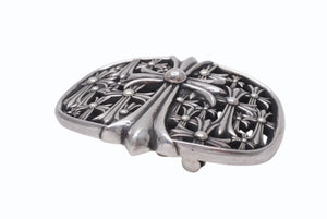 極美品 CHROME HEARTS クロムハーツ BUCKL CEMETERY ベルト セメタリークロス バックル シルバー925 246g 中古 4b006820