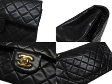 Load image into Gallery viewer, 極美品 CHANEL シャネル マトラッセ23 Wフラップ Wチェーンショルダーバッグ 1番台 ラムスキン ココマーク ブラック ゴールド金具 中古 4b006825