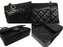 Load image into Gallery viewer, 極美品 CHANEL シャネル マトラッセ23 Wフラップ Wチェーンショルダーバッグ 1番台 ラムスキン ココマーク ブラック ゴールド金具 中古 4b006825