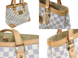 極美品 LOUIS VUITTON ルイヴィトン ハンドバッグ N51207 ハムステッドPM ホワイト ダミエアズールキャンバス 中古 4b006831