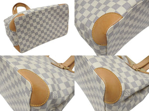 極美品 LOUIS VUITTON ルイヴィトン ハンドバッグ N51207 ハムステッドPM ホワイト ダミエアズールキャンバス 中古 4b006831