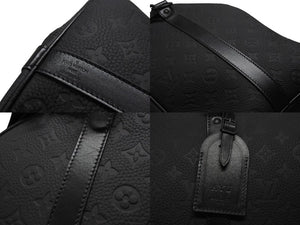 新品同様 LOUIS VUITTON ルイヴィトン モノグラムトリヨン キーポル バンドリエール 50cm M59025 ボストンバッグ ブラック 中古 4b006832