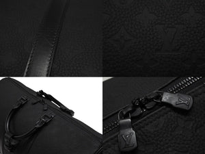 新品同様 LOUIS VUITTON ルイヴィトン モノグラムトリヨン キーポル バンドリエール 50cm M59025 ボストンバッグ ブラック 中古 4b006832