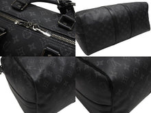 Load image into Gallery viewer, 極美品 LOUIS VUITTON ルイヴィトン エクリプス キーポル バンドリエール45 ボストンバッグ M40569 シルバー金具 ブラック 中古 4b006840
