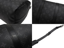 Load image into Gallery viewer, 極美品 LOUIS VUITTON ルイヴィトン エクリプス キーポル バンドリエール45 ボストンバッグ M40569 シルバー金具 ブラック 中古 4b006840