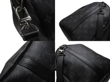Load image into Gallery viewer, 極美品 LOUIS VUITTON ルイヴィトン エクリプス キーポル バンドリエール45 ボストンバッグ M40569 シルバー金具 ブラック 中古 4b006840