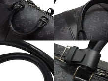 Load image into Gallery viewer, 極美品 LOUIS VUITTON ルイヴィトン エクリプス キーポル バンドリエール45 ボストンバッグ M40569 シルバー金具 ブラック 中古 4b006840